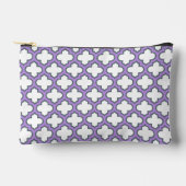 Witte en Paarse trellis, rooster, quatrefoil Etui (Voorkant)
