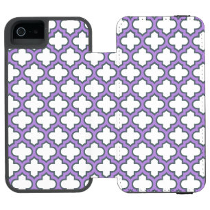 Witte en Paarse trellis, rooster, quatrefoil