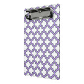 Witte en Paarse trellis, rooster, quatrefoil Mini Klembord (Angled2)