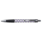 Witte en Paarse trellis, rooster, quatrefoil Pen (Achterkant)