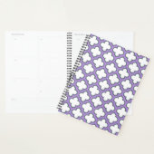 Witte en Paarse trellis, rooster, quatrefoil Planner (Display)