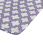 Witte en Paarse trellis, rooster, quatrefoil Snijplank (Hoek)