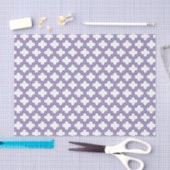 Witte en Paarse trellis, rooster, quatrefoil Tissuepapier (Craft)
