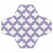 Witte en Paarse trellis, rooster, quatrefoil Voetbal (Enkel)