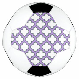 Witte en Paarse trellis, rooster, quatrefoil Voetbal