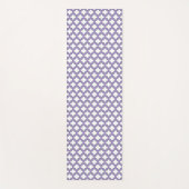 Witte en Paarse trellis, rooster, quatrefoil Yogamat (Voorkant)