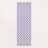 Witte en Paarse trellis, rooster, quatrefoil Yogamat (Achterkant)