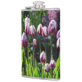 Witte en Paarse Tulpen Heupfles (Links)