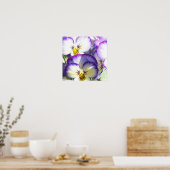 Witte en Paarse Violas Poster (Keuken)