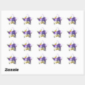 Witte en Paarse Viola's Stickers (Vel)