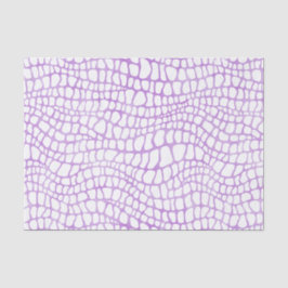 Witte en Paarse Waterverf Krokodile Huidpatroon Tissuepapier