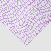 Witte en Paarse Waterverf Krokodile Huidpatroon Tissuepapier (Detail)