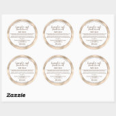 Witte en parelmoerfolie Cosmetica Pot Label (Vel)