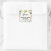 Witte en pastel bloemige geurende soja kaars label (Tas)