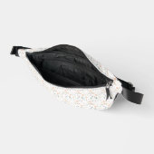 Witte en perzik Wildbloemen op witte Fanny Pack Heuptasje (Open)