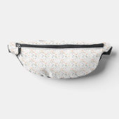 Witte en perzik Wildbloemen op witte Fanny Pack Heuptasje (Liggend)