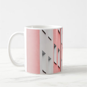 WITTE EN PINKCONCRETE BOUW KOFFIEMOK