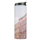 WITTE EN PINKGEBOUWEN THERMOSBEKER (Gedraaid links)
