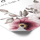 Witte en Pruim Bloemen Baby's zijn Sweet Sign Poster (Hoek)