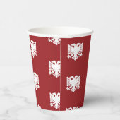 Witte en rode Albanese Eagle Paper Cup Papieren Bekers (Rechts)