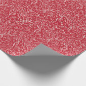 Witte en rode bladeren/florale vormgeving cadeaupapier (Hoek)