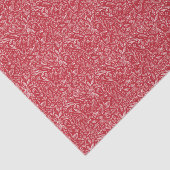 Witte en rode bladeren/florale vormgeving tissuepapier (Detail)