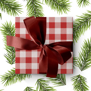 Witte en rode buffelplaat cadeaupapier