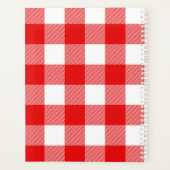 Witte en rode buffelplaat planner (Achterkant)