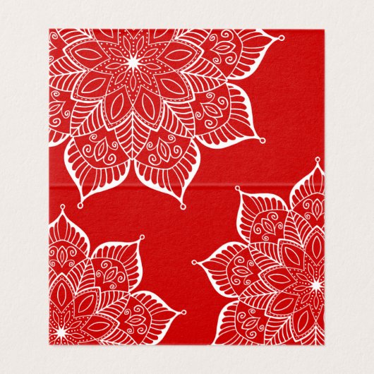 Witte en rode buffettabel Ontvang Kaarten (Binnenkant ongevouwen)