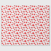 Witte en rode Canadese pickleball Wrappin Cadeaupapier (Vlak)