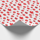 Witte en rode Canadese pickleball Wrappin Cadeaupapier (Hoek)