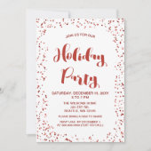 Witte en rode confetti Moderne feestdag Kaart (Voorkant)