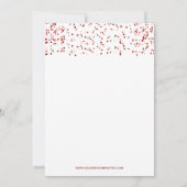 Witte en rode confetti Moderne kerstfeest Kaart (Achterkant)