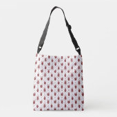 Witte en rode Crimson Fantasy Dragon Dot Pattern Crossbody Tas (Achterkant)