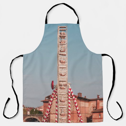 WITTE EN RODE FERRIS-WIEL OP DAG SCHORT (Voorkant)