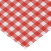 Witte en rode gingham patroon | Katoen geruit Tafelkleed (Gekanteld)