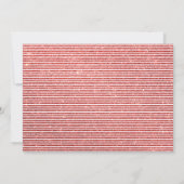 Witte en Rode Glitter 2024 Oudejaarsfeest Kaart (Achterkant)