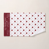 Witte en rode harten Gelukkige Valentijnsdag Bad Handdoek (Handdoek)