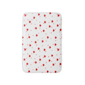 Witte en rode harten Modern Patroon Badmat (Voorkant Verticaal)