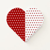 Witte en rode hartvormige harten notitieboek (Achterkant)