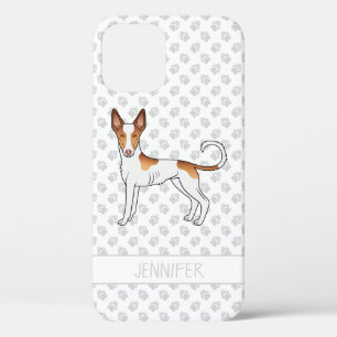 Witte en rode Ibizan-hond met gladde coatdop met n Case-Mate iPhone Case