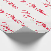 Witte en rode kerst - cadeaupapier (Hoek)