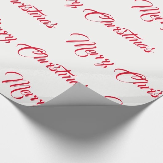 Witte en rode kerst - cadeaupapier (Hoek)