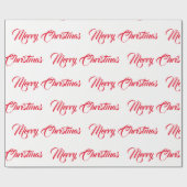 Witte en rode kerst - cadeaupapier (Vlak)