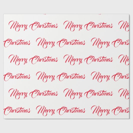 Witte en rode kerst - cadeaupapier (Vlak)