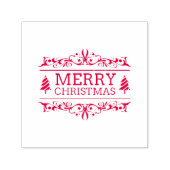 Witte en rode kerst  zelfinktende stempel (Design)