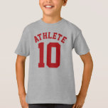 Witte en rode Kinderen | Sport Jersey Design T-shirt<br><div class="desc">Witte en rode Kinderen | Sport Jersey Design Kinder Football Jersey T-Shirt</div>