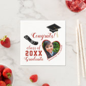 Witte en Rode Klasse van 2025 Foto Afstuderen Servet (Insitu)