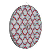 Witte en rode latwerk, traliewerk, quatrefoil dartbord (Voorkant Links)
