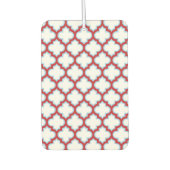 Witte en rode latwerk, traliewerk, quatrefoil luchtverfrisser (Voorkant)